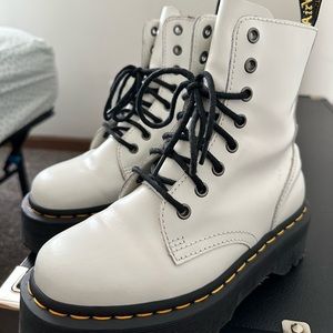 White platform Dr. Martens